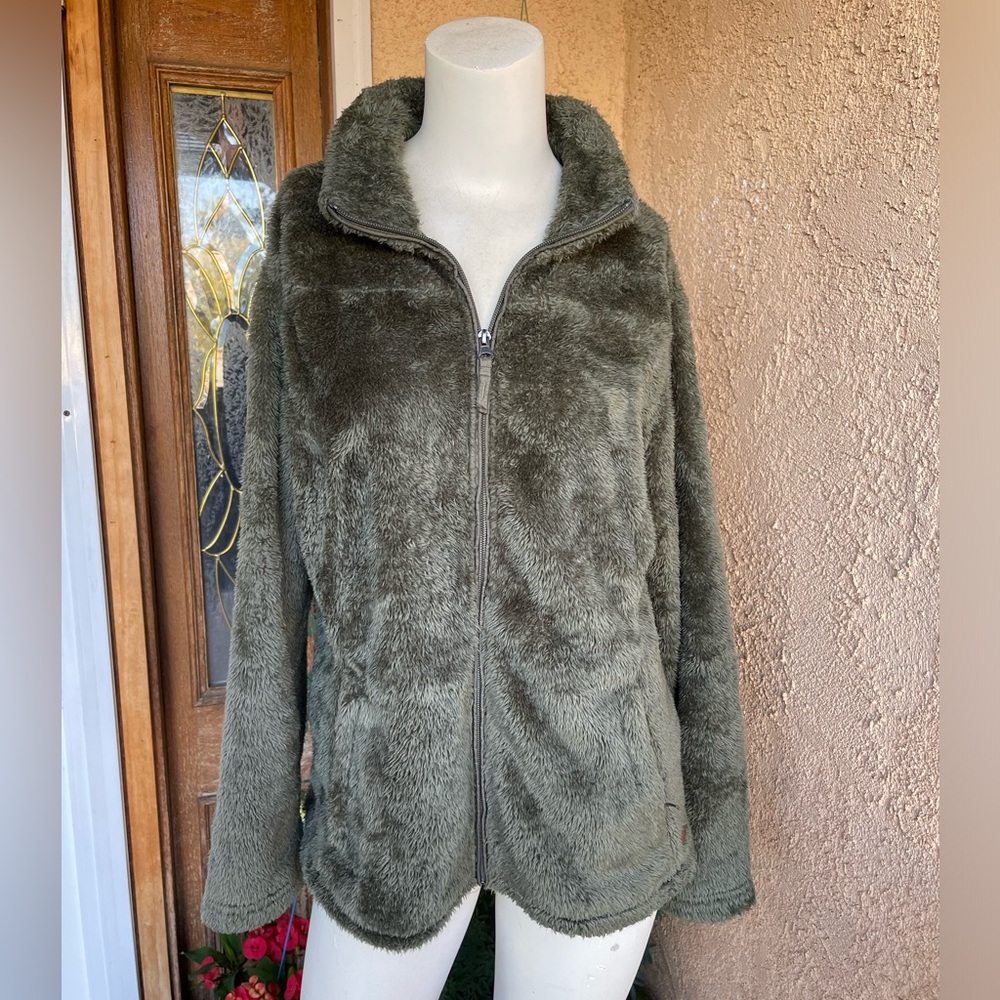 Free Country Women’s Faux Fur Zip Front Jacket LARGE